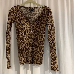 Lucky Brand Leopard Print Longsleeve